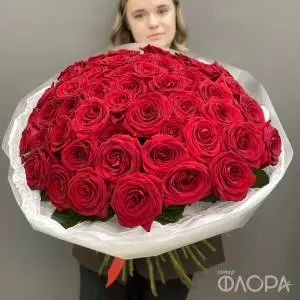 51 красная роза 