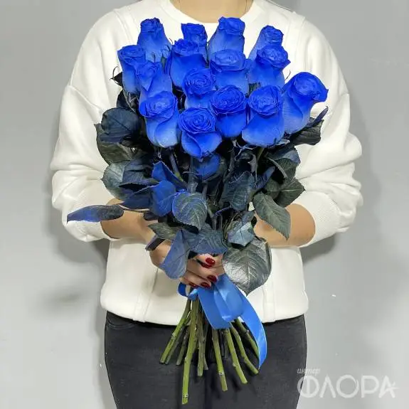 Синие розы, Эквадор 60 см