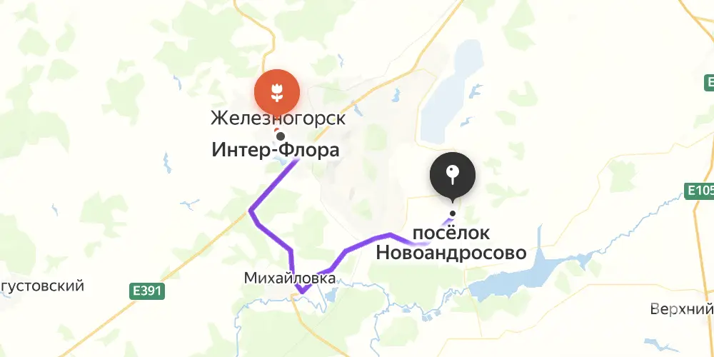 Доставка цветов в Новоандросово Курской области