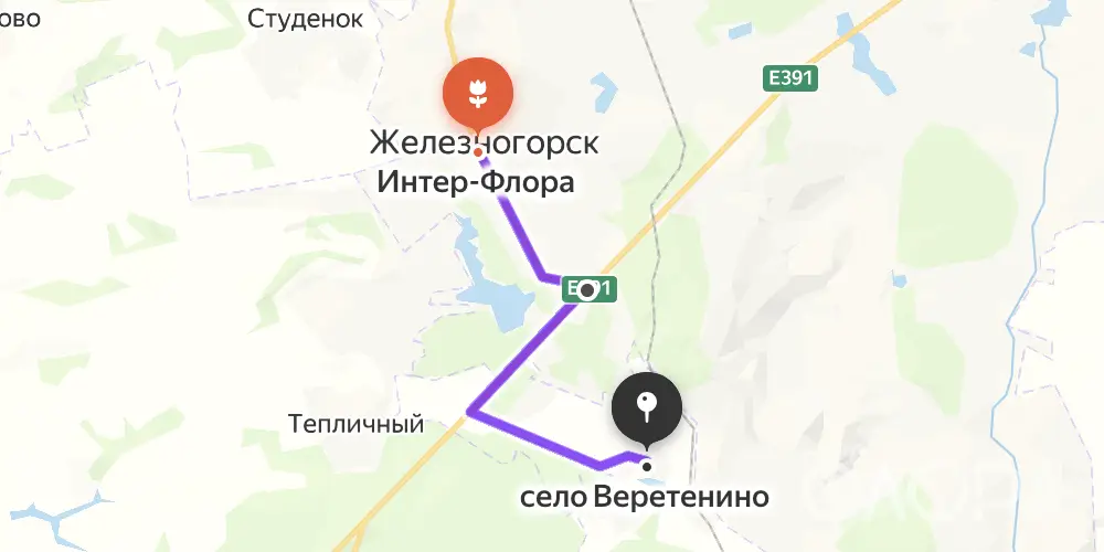 Доставка цветов в Веретенино Курской области