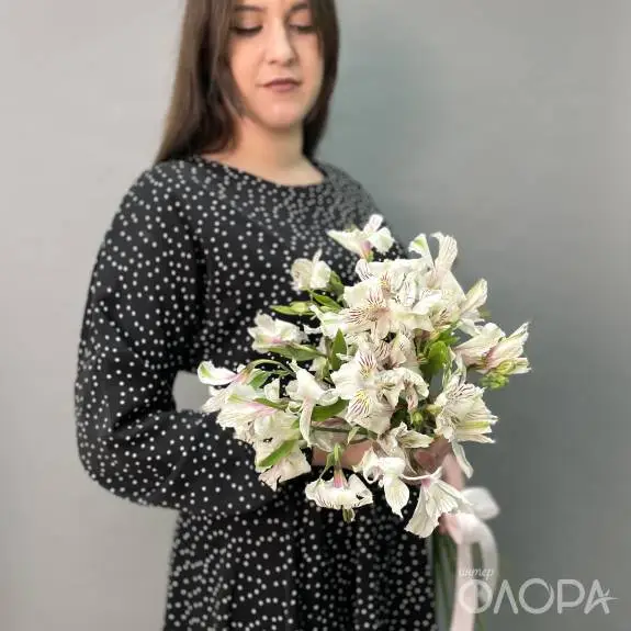 Белые альстромерии