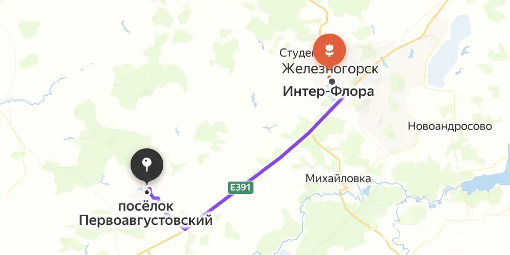 Доставка цветов в Первоавгустовском Курской области